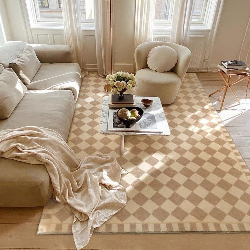 Vintage Checkerboard Area Rug