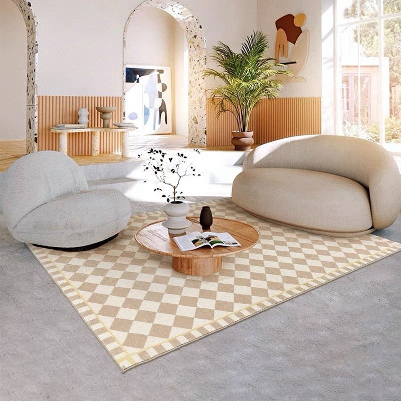 Vintage Checkerboard Area Rug