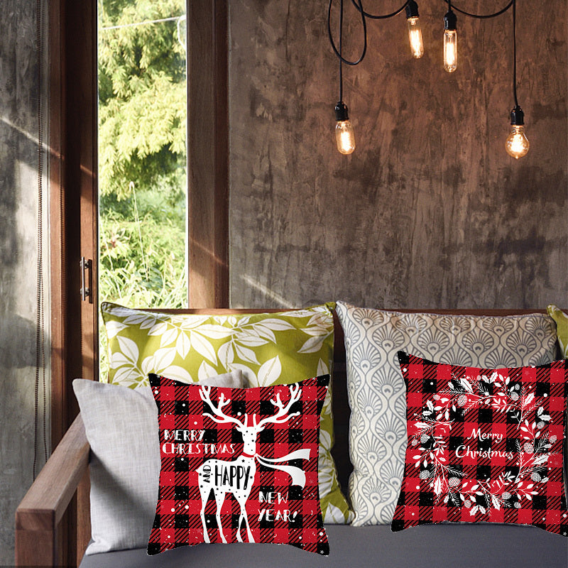 Short Plush Christmas Pillow